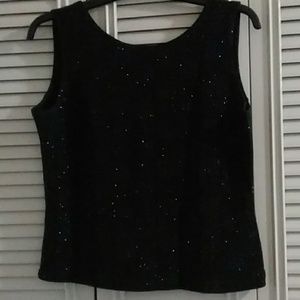 Apostrophe Black Top w/ Glitter
